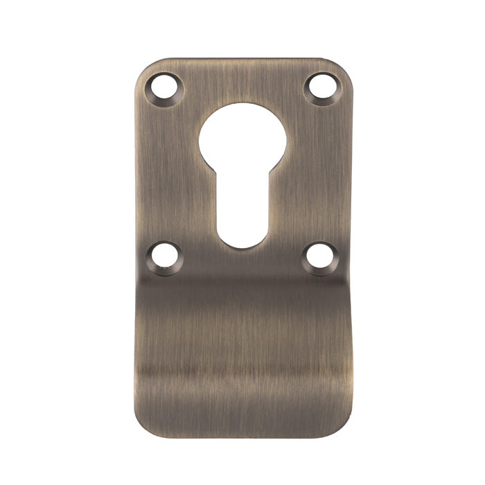 High quality image of Eurospec - Euro Profile Cylinder Pull - Antique Brass | Sku. ecp1000ab | Trade Door Handles.