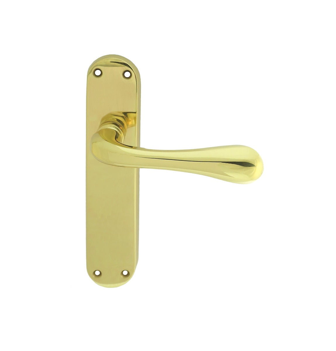 High quality image of Manital - Astro Lever on Latch Backplate - Polished Brass | Sku. el22 | Trade Door Handles.