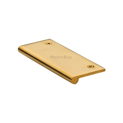 Heritage Brass EP Edge Pull Cabinet Handle 100mm Unlacquered Brass Finish