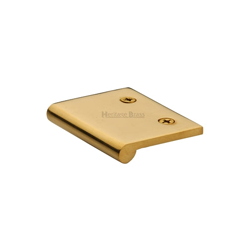 Heritage Brass EP Edge Pull Cabinet Handle 50mm Unlacquered Brass Finish