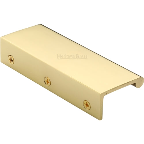 Heritage Brass EPR Edge Pull Cabinet Handle 100mm Unlacquered Brass Finish