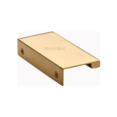 Heritage Brass EPTR Edge Pull Cabinet Handle 100mm Unlacquered Brass Finish