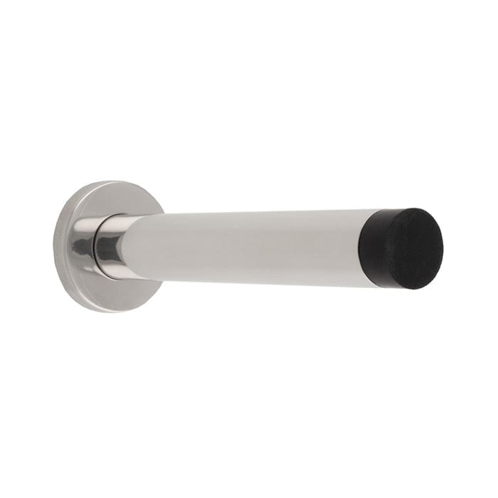 Eurospec Accessories Bright Stainless Steel / Door Stops Eurospec - 150 x 22mm - wall mounted doorstop on rose - concealed fix - polished stainless steel