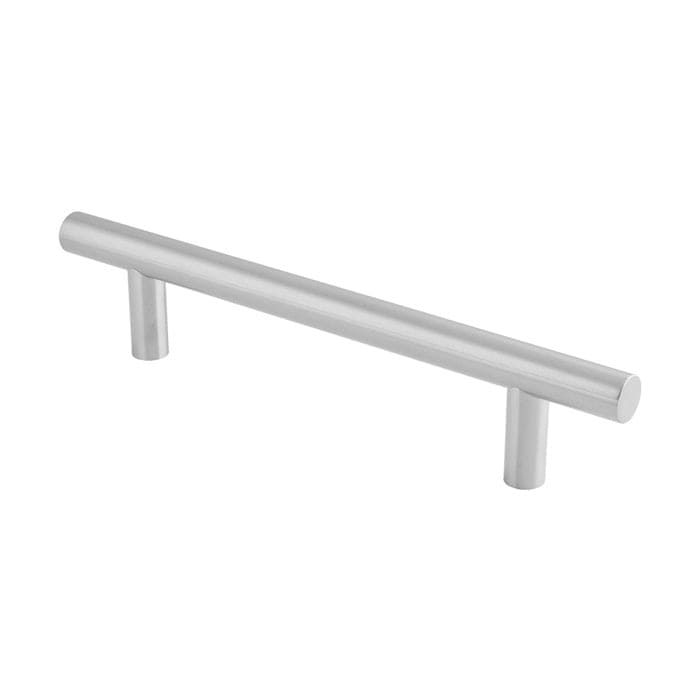 Eurospec Door Furniture Satin Stainless Steel / Pull Handles Eurospec - 22MM DIA. STRAIGHT T BAR PULL HANDLE G304 (225MM C/C) - SSS