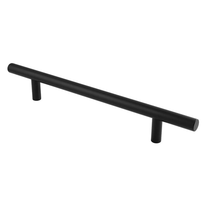 Eurospec Door Furniture Matt Black / Pull Handles Eurospec - 22MM DIA. STRAIGHT T BAR PULL HANDLE G304 (300MM C/C) - Matt Black