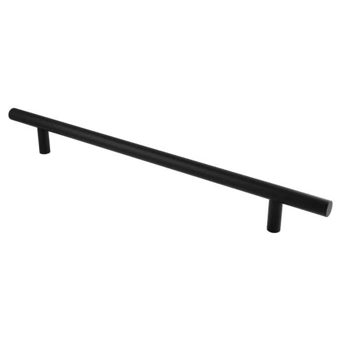 Eurospec Door Furniture Matt Black / Pull Handles Eurospec - 22MM DIA. STRAIGHT T BAR PULL HANDLE G304 (450MM C/C) - Matt Black