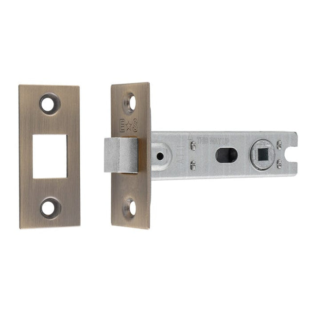 Eurospec Locks & Latches Antique Brass / Deadbolts Eurospec - Bolt-Through Tubular Deadbolt - Antique Brass - 76mm