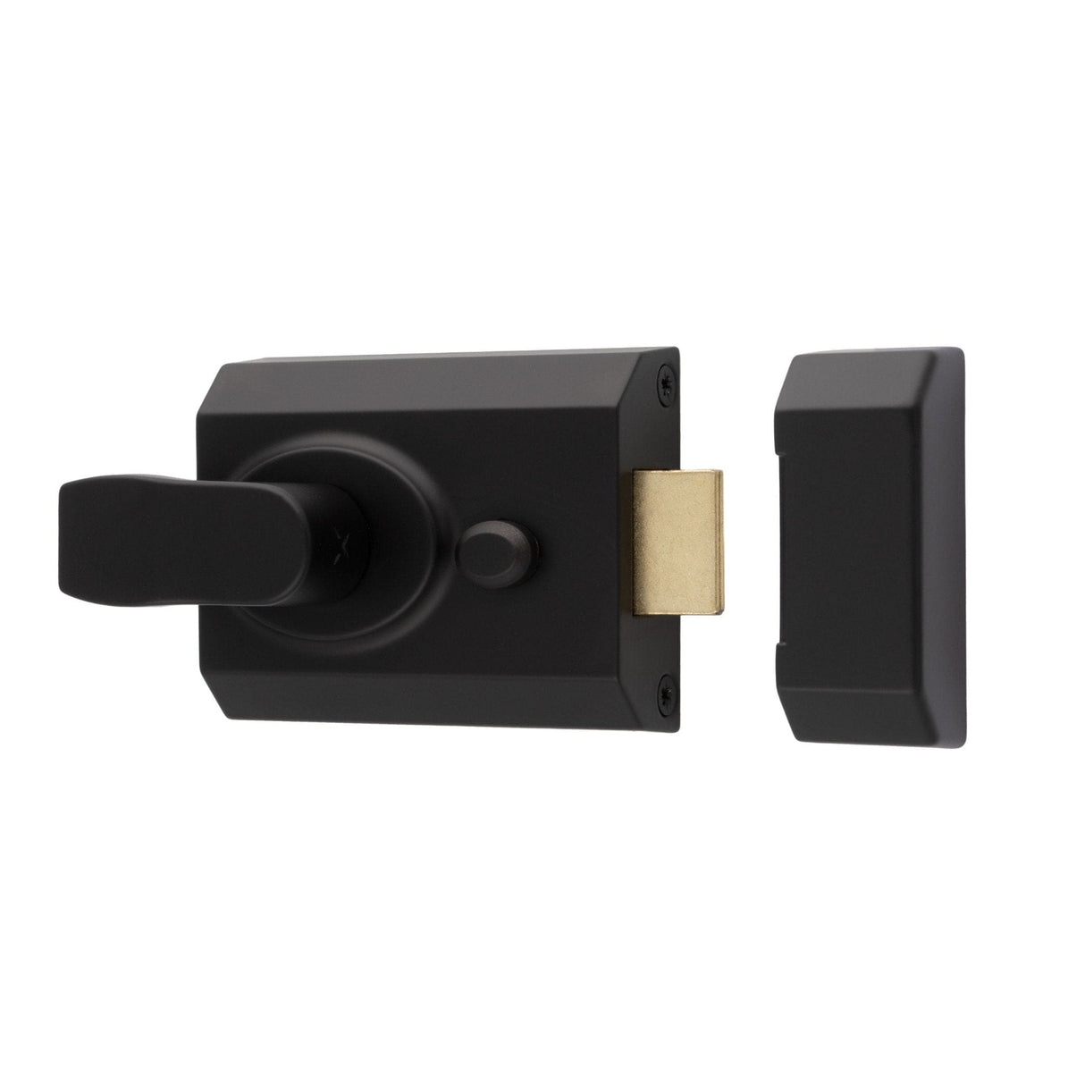 Eurospec Locks & Latches Matt Black / 60mm Eurospec - Contract Rim Cylinder Nightlatch Complete 60mm - Matt Black