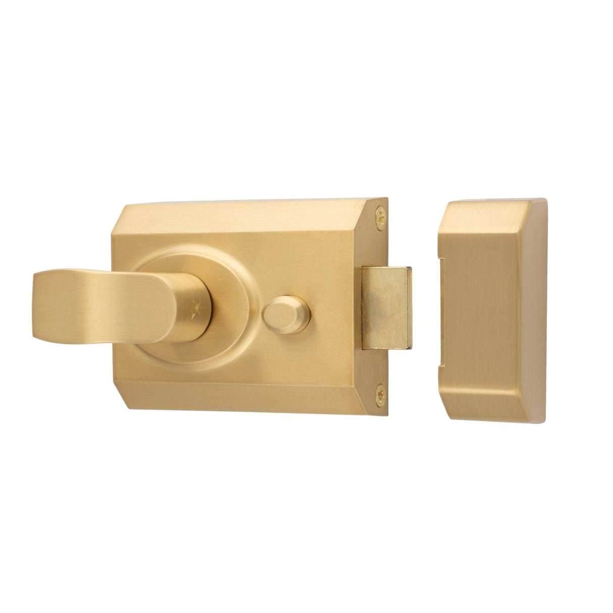Eurospec Locks & Latches Satin Brass / 60mm Eurospec - Contract Rim Cylinder Nightlatch Complete 60mm - Satin Brass