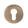 Eurospec Door Furniture Antique Brass / Euro Profile Escutcheons Eurospec - Euro Escutcheon - Antique Brass