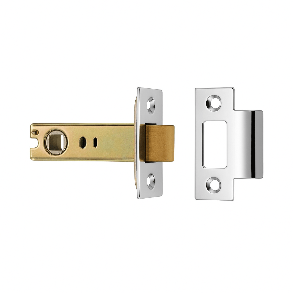 Eurospec Locks & Latches Bright/Satin Stainless Steel / Tubular Mortice Latch / 3" Eurospec - Heavy Sprung Tubular Latch 76mm - Bright/Satin Stainless Steel