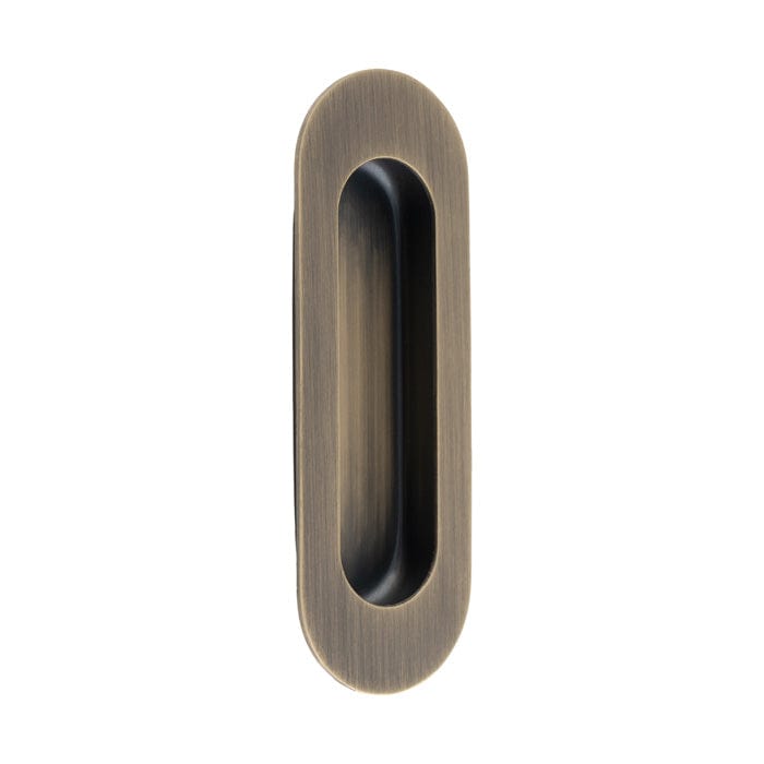 Eurospec Door Furniture Antique Brass / Flush Handle / Radius Eurospec - Radius Flush Pull - Antique Brass