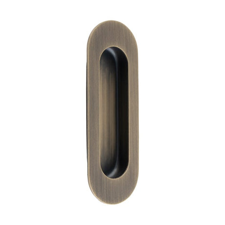Eurospec Door Furniture Antique Brass / Flush Handle / Radius Eurospec - Radius Flush Pull - Antique Brass