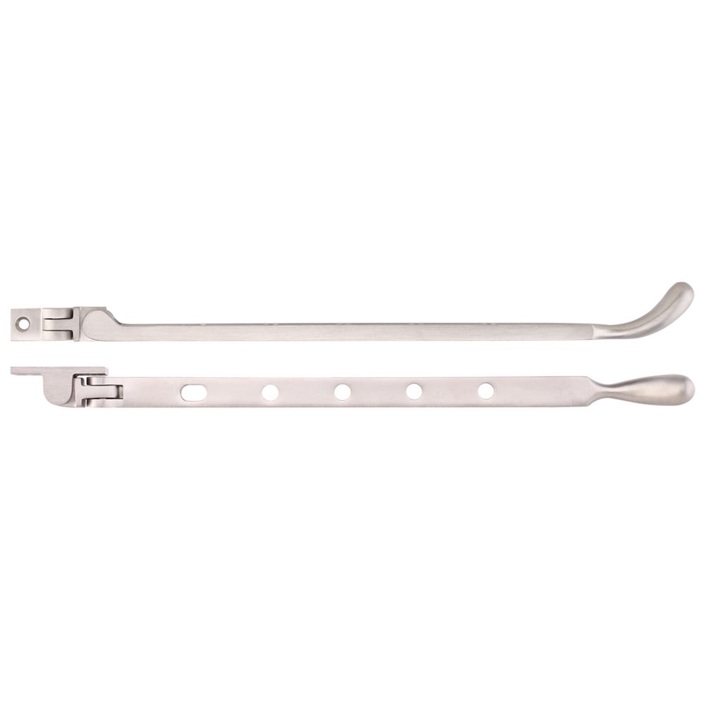 High quality image of the Fulton & Bray - Bulb End Casement Stay 12" - PVD Satin Nickel | Sku. fb102pvdsn | available to order from Trade Door Handles.