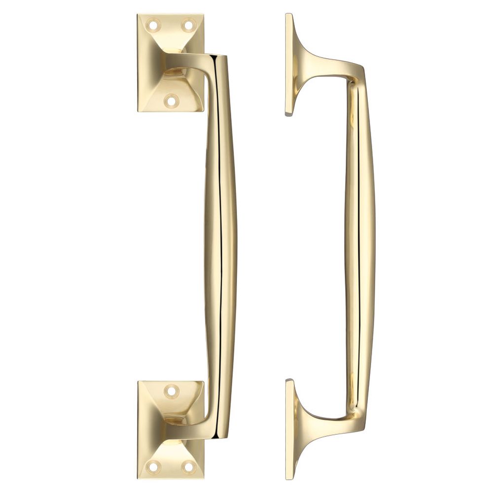 High quality image of the Fulton & Bray - Cast Brass Pull Handle - 250mm - Polished Brass | Sku. fb113 | available to order from Trade Door Handles.