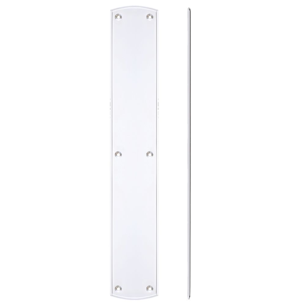 High quality image of the Fulton & Bray - Large Finger Plate for FB118LCP and FB118RCP - 457 x 76mm - Polished Chrome | Sku. fb119cp | available to order from Trade Door Handles.