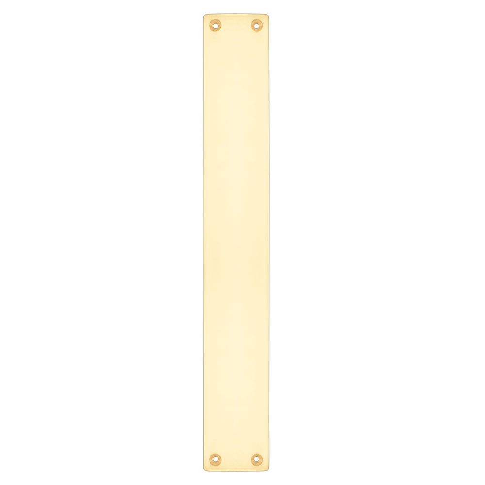 High quality image of the Fulton & Bray - Finger Plate for FB112B - 425 x 60mm - Polished Brass | Sku. fb122b | available to order from Trade Door Handles.