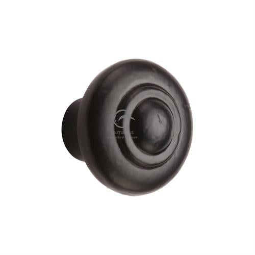 M.Marcus The Cabinet Knob Bead Design 32mm Matt Black Rustic Iron