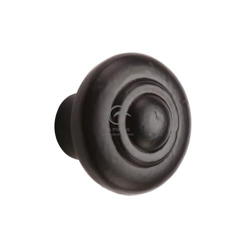 M.Marcus The Cabinet Knob Bead Design 38mm Matt Black Rustic Iron