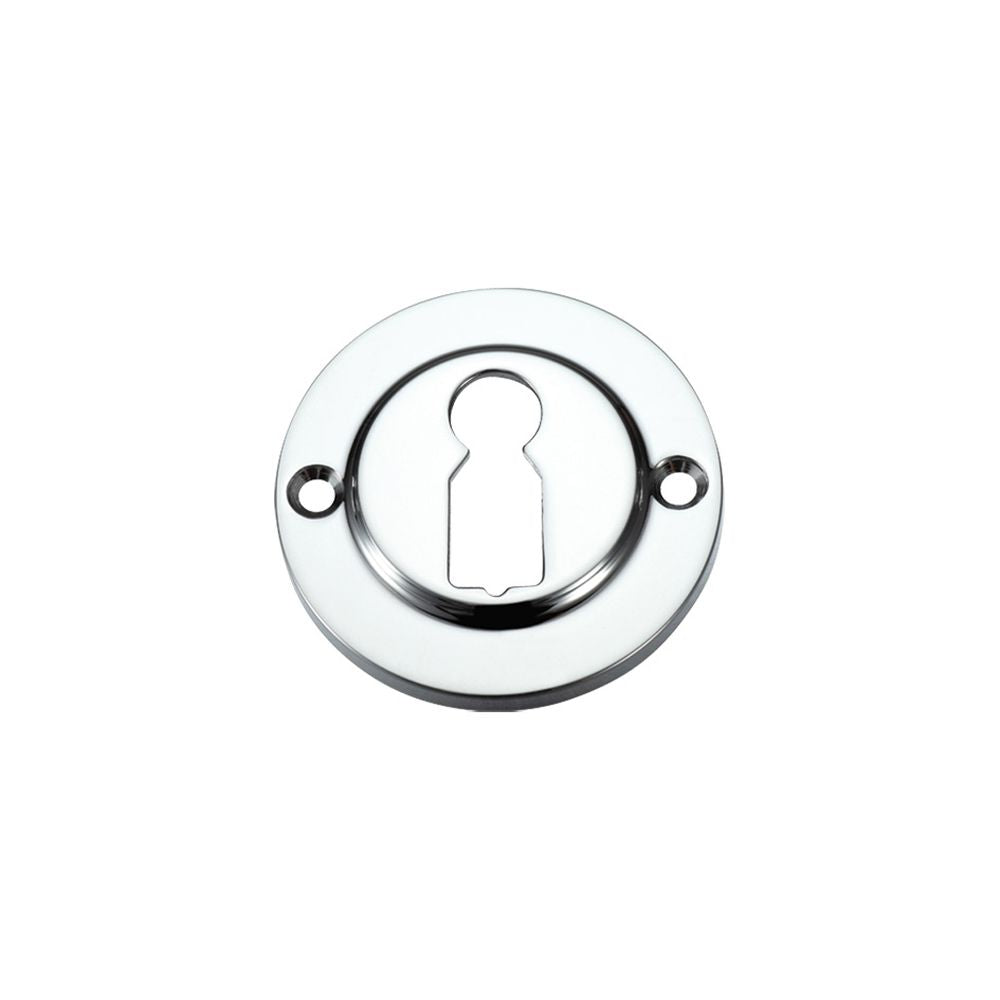 High quality image of the Fulton & Bray - Standard Profile Escutcheon - Polished Chrome | Sku. fb52cp | available to order from Trade Door Handles.