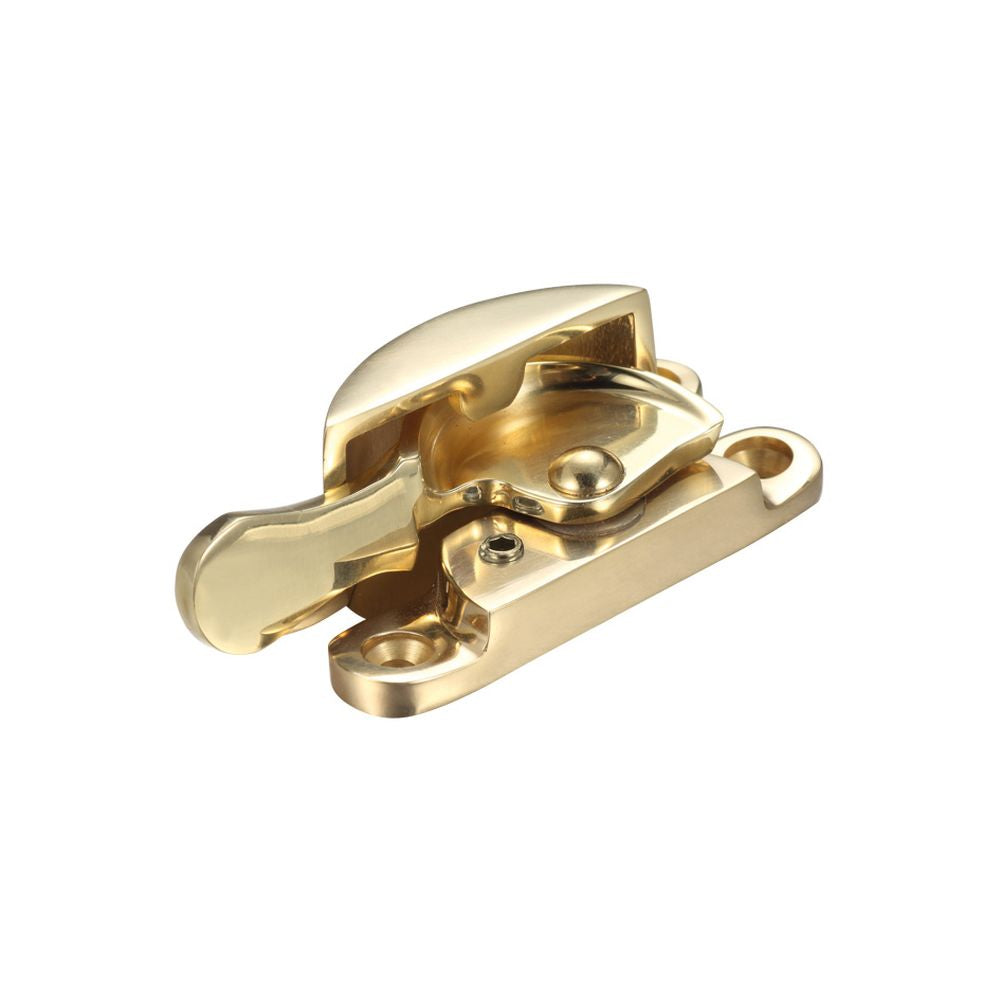 High quality image of the Fulton & Bray - Fitch Fastener c/w Key - Polished Brass | Sku. fb7lck | available to order from Trade Door Handles.