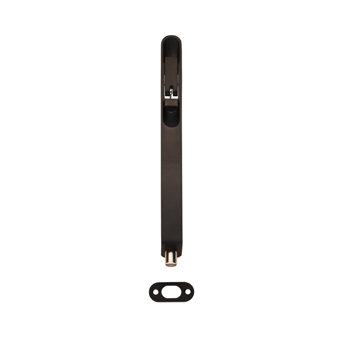 High quality image of Eurospec - Flush Bolt Radius - Matt Black | Sku. fbt1008mb-r | Trade Door Handles.