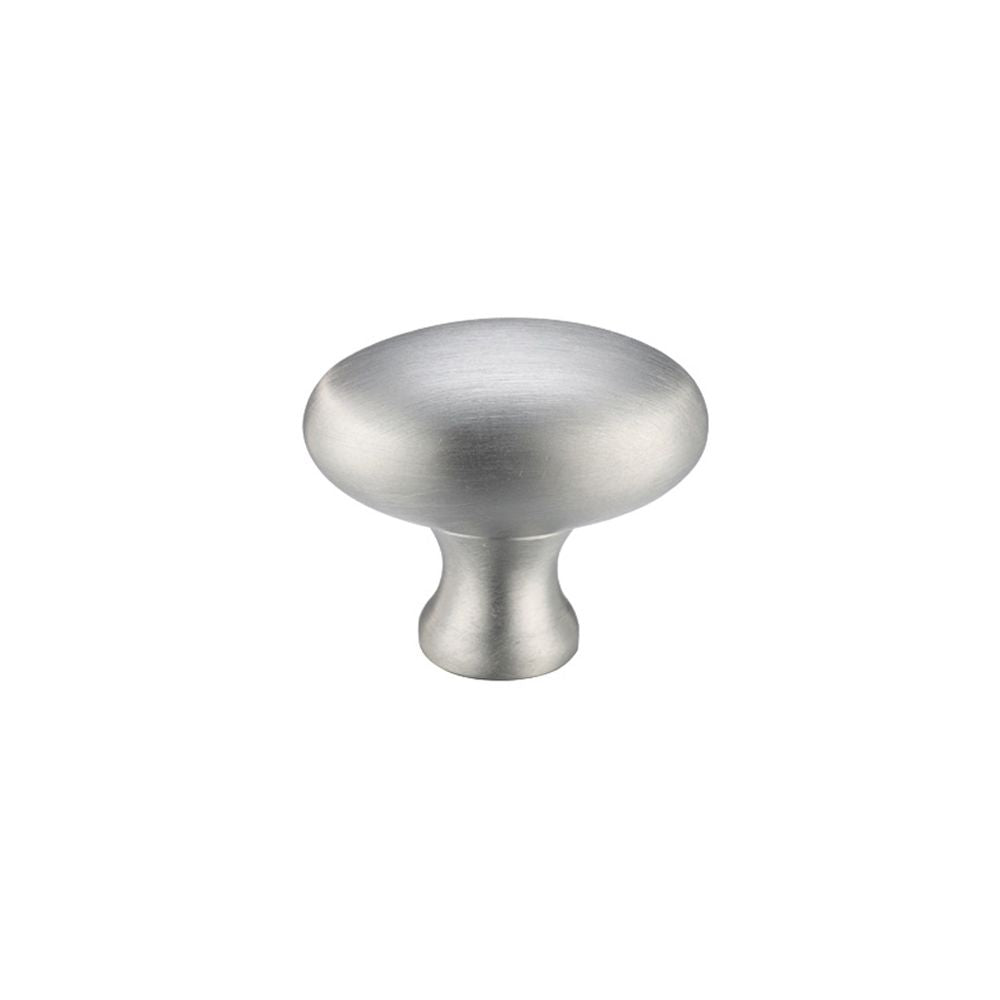 High quality image of the Fulton & Bray - Oval Cupboard Knob 32mm dia - Satin Chrome | Sku. fch05asc | available to order from Trade Door Handles.