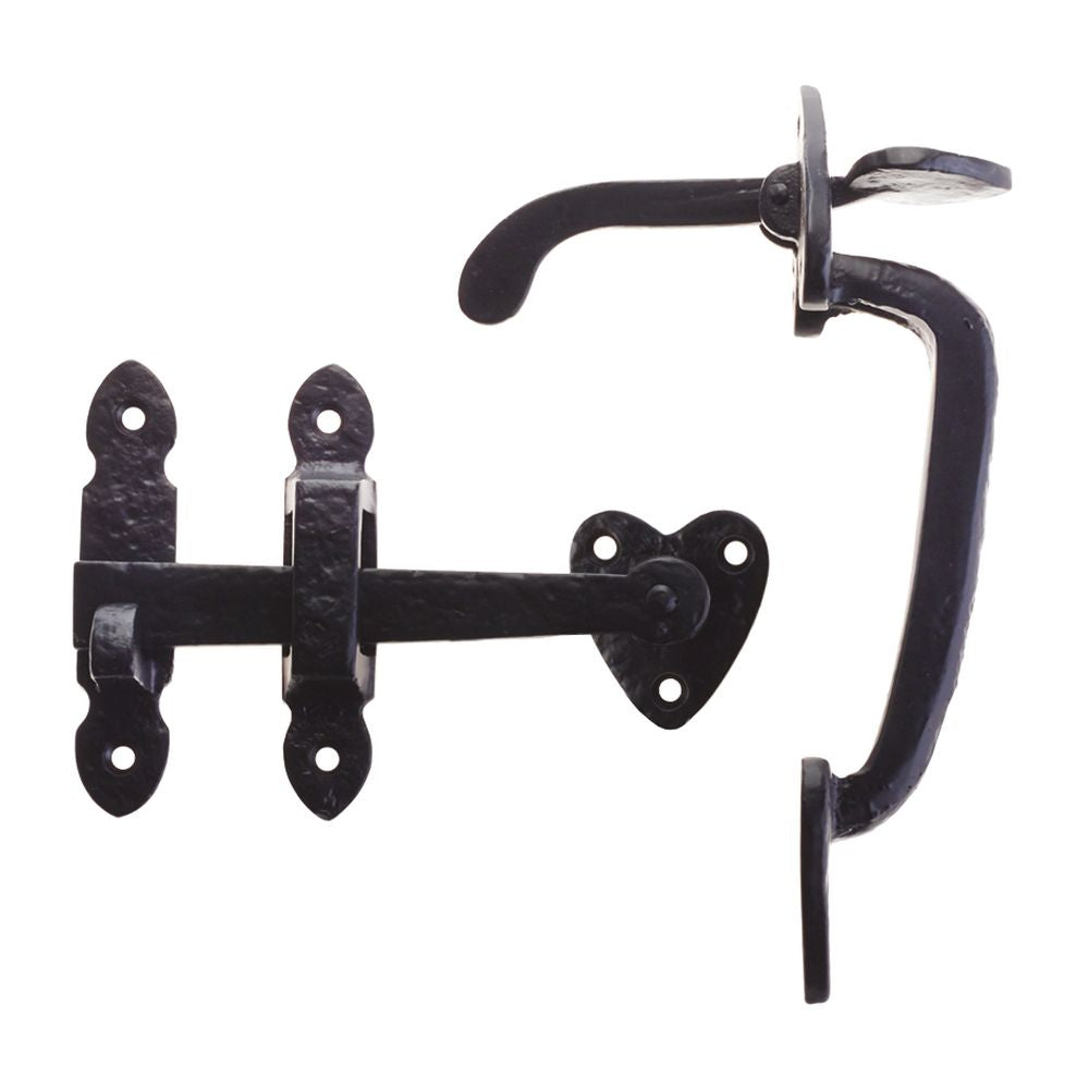 High quality image of the Foxcote Foundries - Thumb Latch - 6" - Antique Black | Sku. ff26 | available to order from Trade Door Handles.