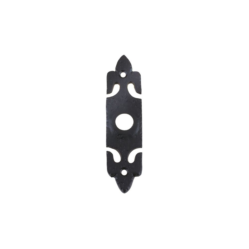 High quality image of the Foxcote Foundries - Bell Push with Rectangular Plate - 45mm x 77mm - Antique Black | Sku. ff33 | available to order from Trade Door Handles.