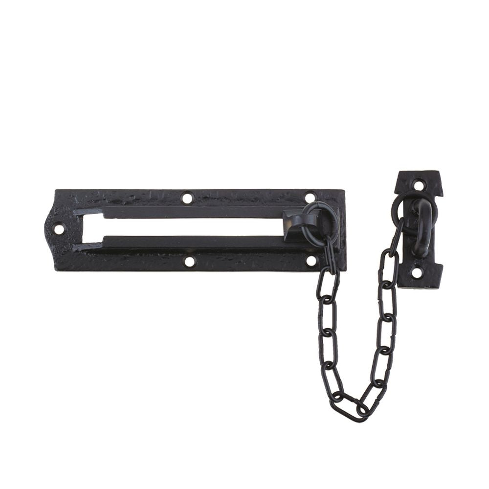 High quality image of the Foxcote Foundries - Door Chain - 155mm x 40mm - Antique Black | Sku. ff58 | available to order from Trade Door Handles.