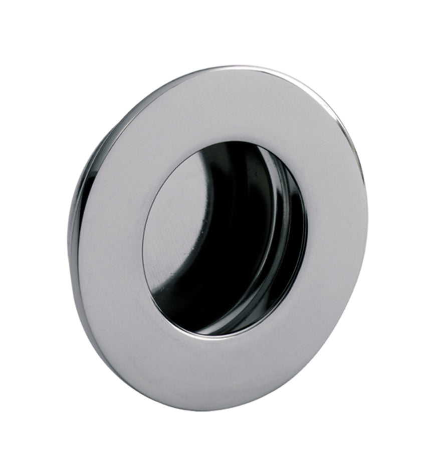 High quality image of Eurospec - Circular Flush Pull - Bright Stainless Steel | Sku. fph1002bss | Trade Door Handles.