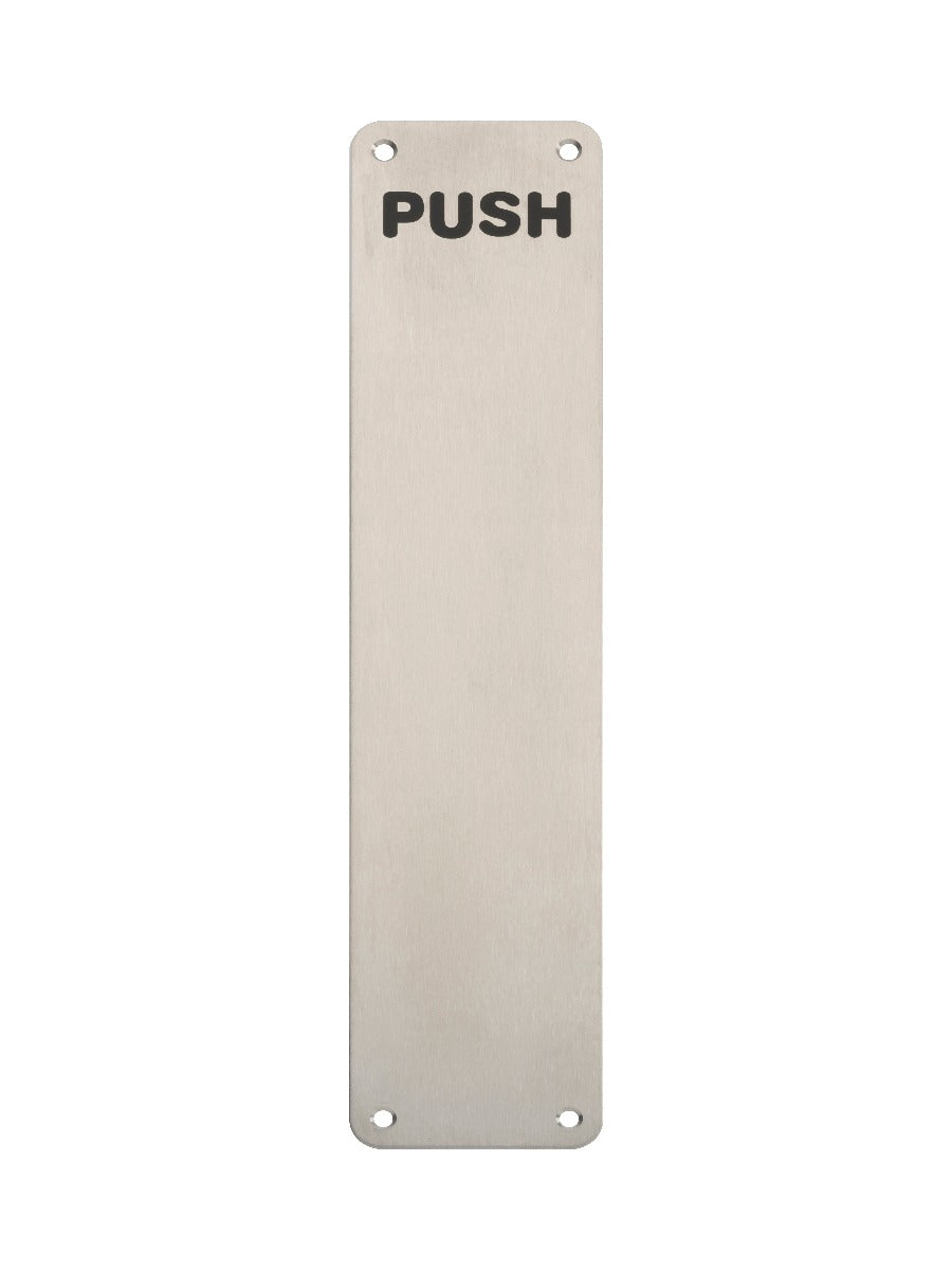 High quality image of Eurospec - Finger Plate Push 350 x 75mm - SSS | Sku. fpp1352sss | Trade Door Handles.