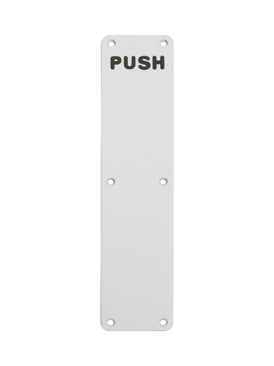 High quality image of Eurospec - Push Finger Plate 350 x 75mm - SAA | Sku. fpp43502saa | Trade Door Handles.