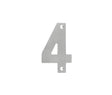 Frelan Hardware Door Furniture Satin Stainless Steel / Numerals / 4 Frelan - 100mm No.4 Numeral - Grade 304 Satin Stainless Steel