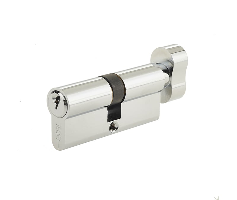 Frelan Hardware Locks & Latches Polished Chrome / Euro Cylinder & Turn / 50 x 50mm Frelan - 100mm PC Euro cyl & turn