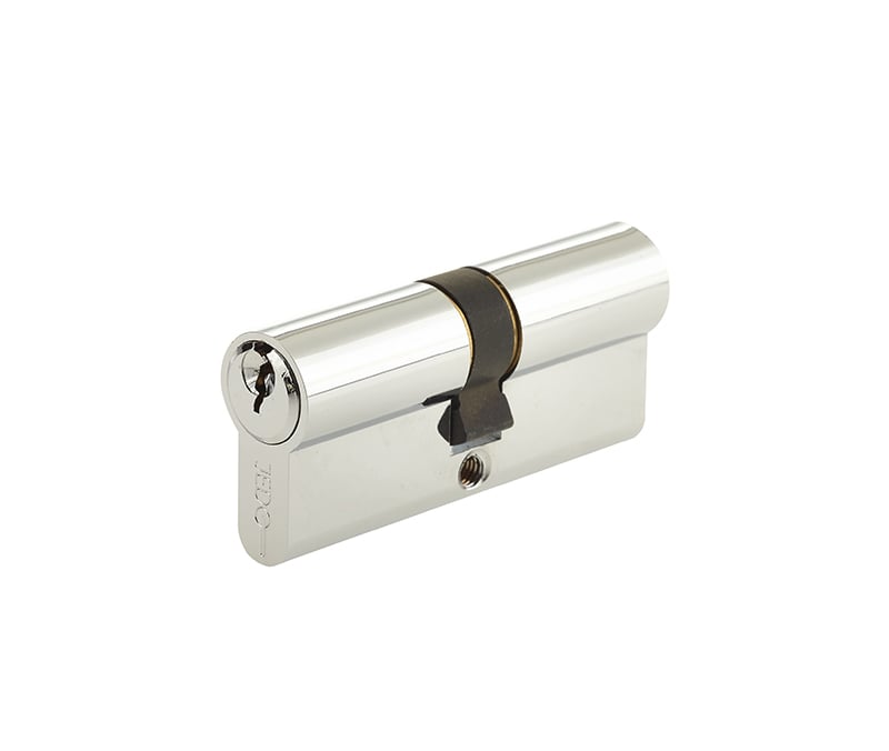 Frelan Hardware Locks & Latches Polished Chrome / Euro Double Cylinders / 50 x 50mm Frelan - 100mm PC Euro double cylinder