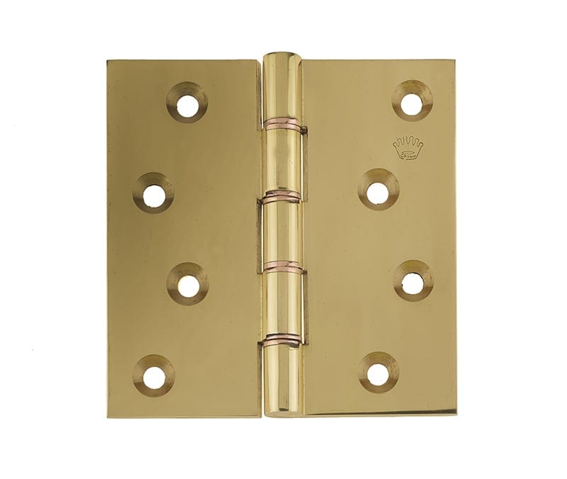 Frelan Hardware Hinges Polished Brass / Projection Hinges / 4" x (102mm) Frelan - 102x102mm Projection Brass Hinges - Polished Brass