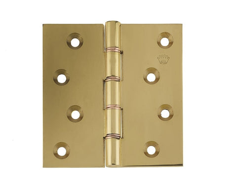 Frelan Hardware Hinges Polished Brass / Projection Hinges / 4" x (102mm) Frelan - 102x102mm Projection Brass Hinges - Polished Brass