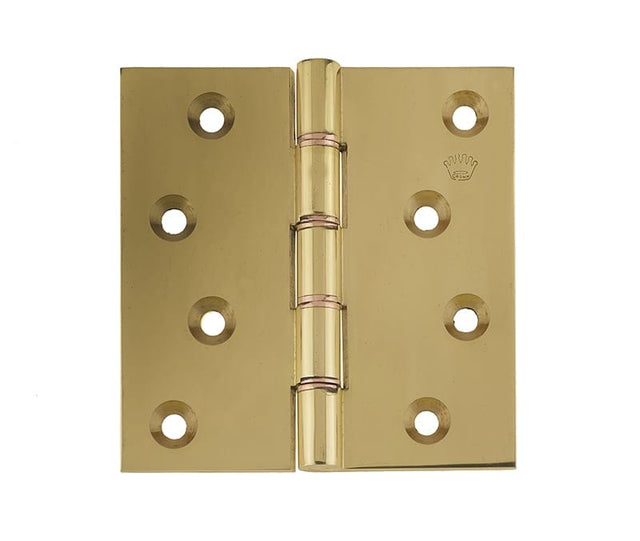 Frelan Hardware Hinges Polished Brass / Projection Hinges / 4" x (102mm) Frelan - 102x102mm Projection Brass Hinges - Polished Brass
