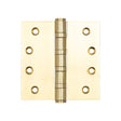 Frelan Hardware Hinges Polished Brass / Ball Bearing Hinges / 4" x (102mm) Frelan - 102x102x3mm PB B/B HINGE