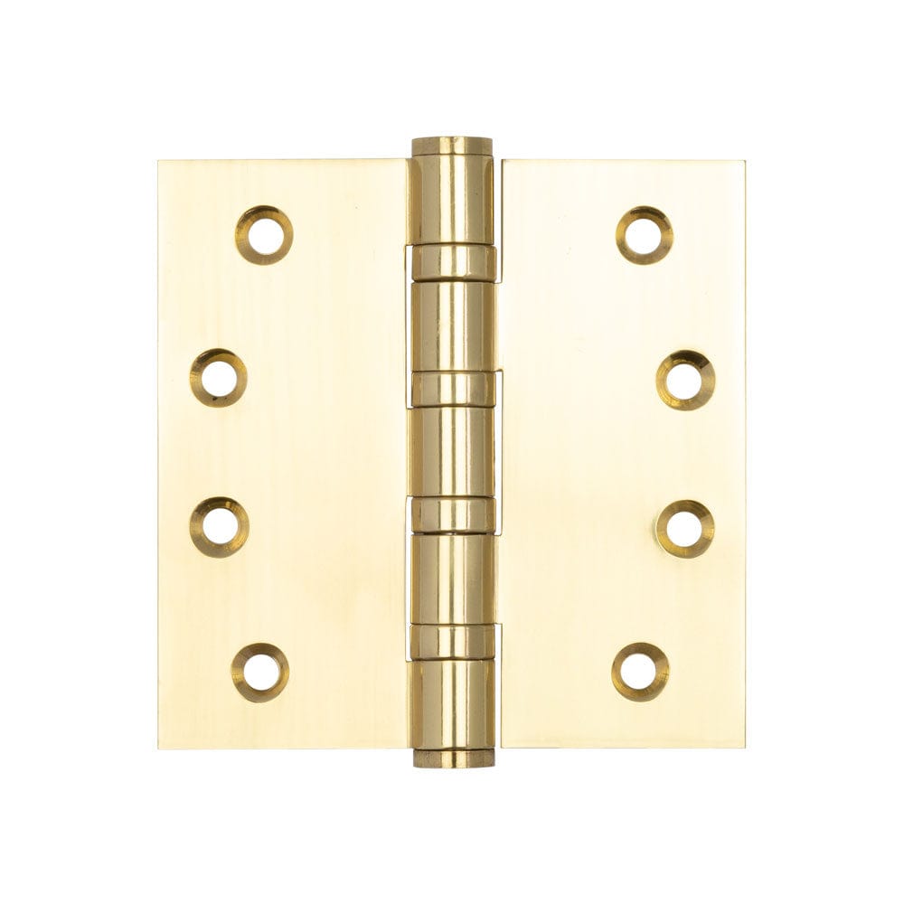 Frelan Hardware Hinges Polished Brass / Ball Bearing Hinges / 4" x (102mm) Frelan - 102x102x3mm PB B/B HINGE