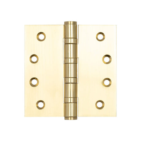 Frelan Hardware Hinges Polished Brass / Ball Bearing Hinges / 4" x (102mm) Frelan - 102x102x3mm PB B/B HINGE