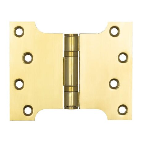 Frelan Hardware Hinges Brass Finish / Parliament Hinges / 4" x (102mm) Frelan - 102x127x3mm Brass Finish Parliament Ball Bearing Hinge