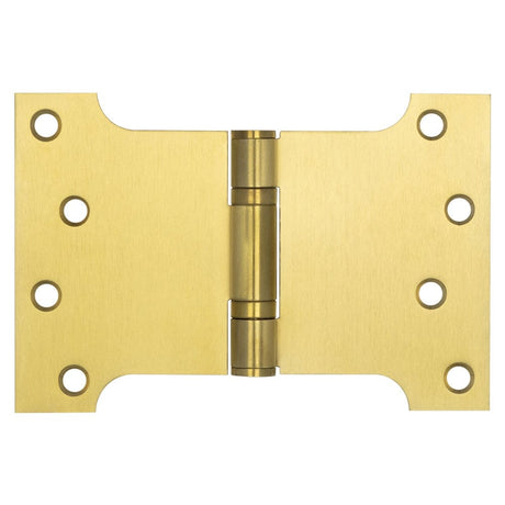 Frelan Hardware Hinges Satin Brass / Parliament Hinges / 4" x (102mm) Frelan - 102x152x3mm Satin Brass Parliament Ball Bearing Hinge