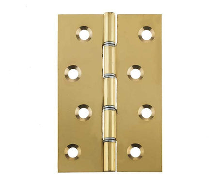 Frelan Hardware Hinges Polished Brass / Washered Hinges / 4" x (102mm) Frelan - 102x67x2mm PB DS WASHERED HINGE
