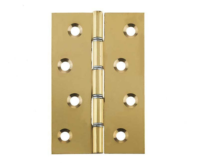 Frelan Hardware Hinges Polished Brass / Washered Hinges / 4" x (102mm) Frelan - 102x67x2mm PB DS WASHERED HINGE