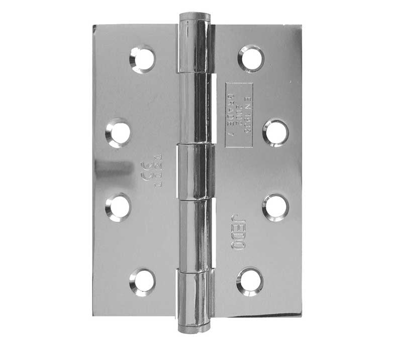 Frelan Hardware Hinges Polished Chrome / Button Tip Hinges / 4" x (102mm) Frelan - 102x75x2.2mm PC G7 B/TIP Hinge