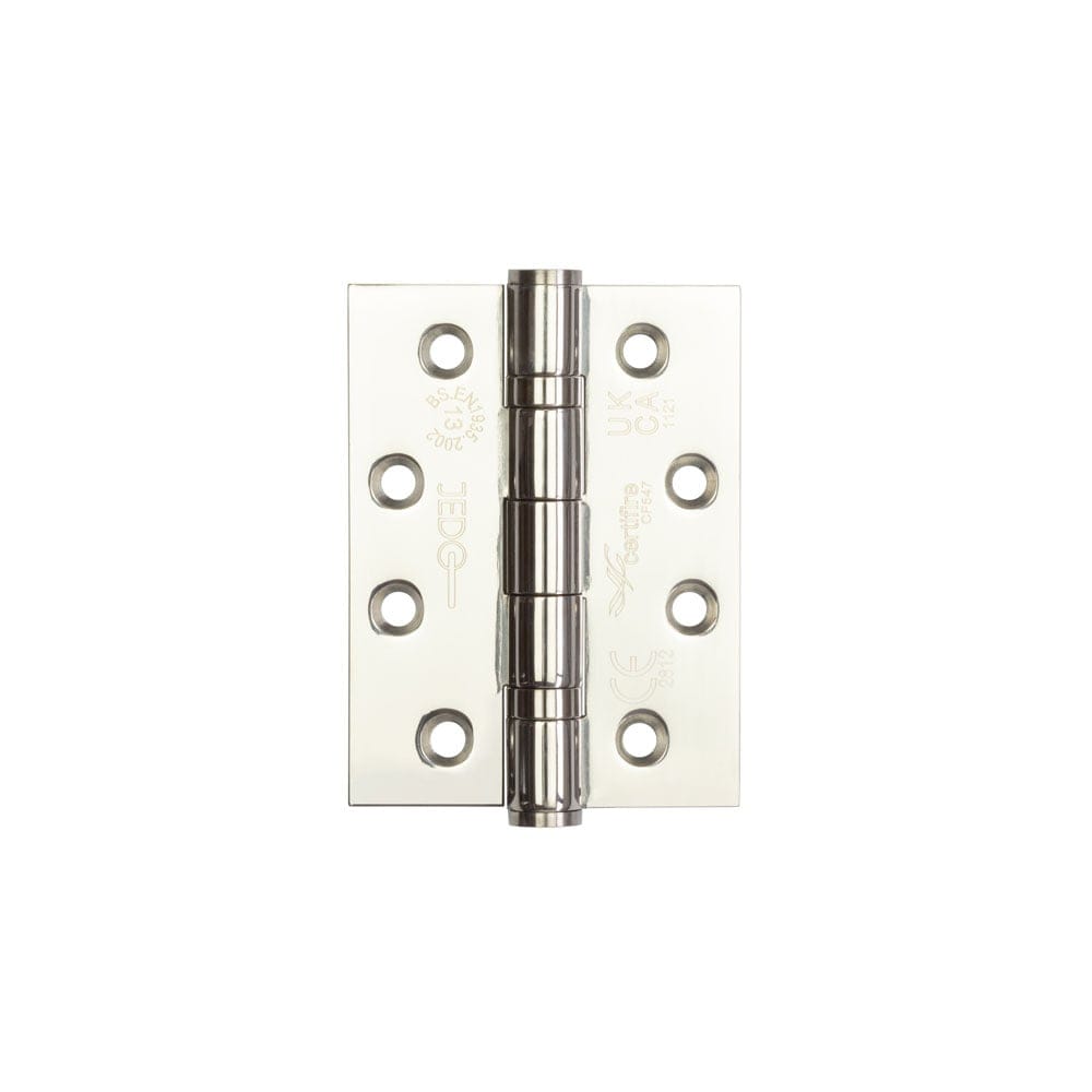 Frelan Hardware Hinges Polished Stainless Steel / Ball Bearing Hinges / 4" x (102mm) Frelan - 102x76mm Grade 202 Stainless Steel Ball Bearing Hinges Grade 13 - Polis