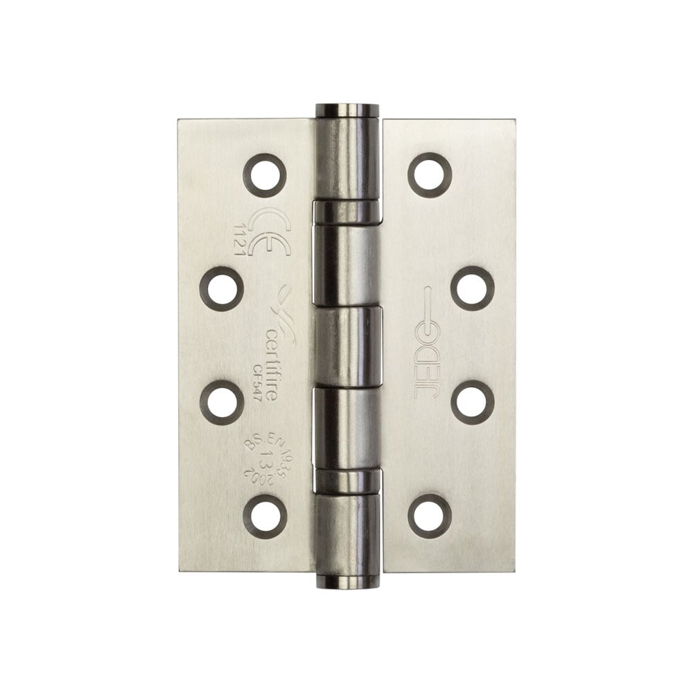 Frelan Hardware Hinges Satin Stainless Steel / Ball Bearing Hinges / 4" x (102mm) Frelan - 102x76mm Grade 316 Stainless Steel Ball Bearing Hinges Grade 13 - SSS