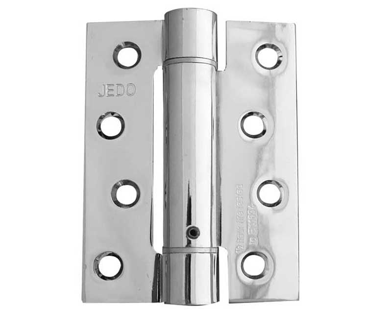 Frelan Hardware Hinges Polished Chrome / Single Action Spring Hinges F/D / 4" x (102mm) Frelan - 102x76mm Steel Single Action Spring Hinges - Polished Chrome
